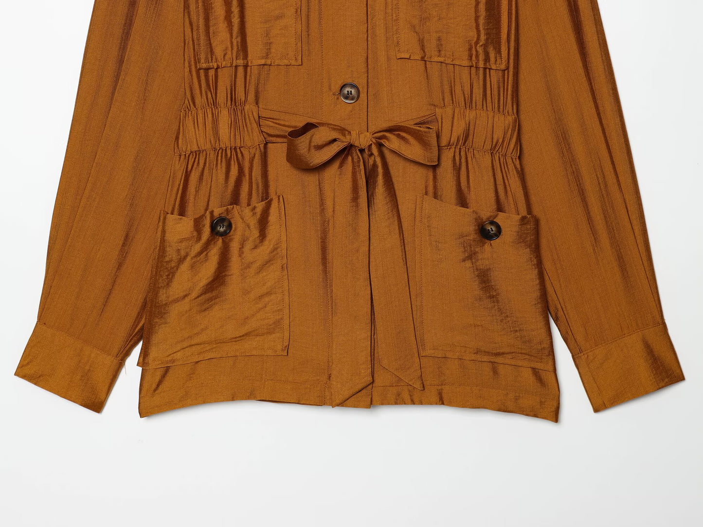 suit Women's 2 pieces with belt loose linen blend Coat+Pants