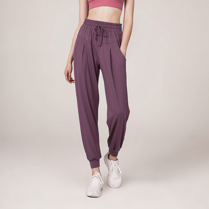 2025 sweatpants women's leg running fitness high waist yoga pants