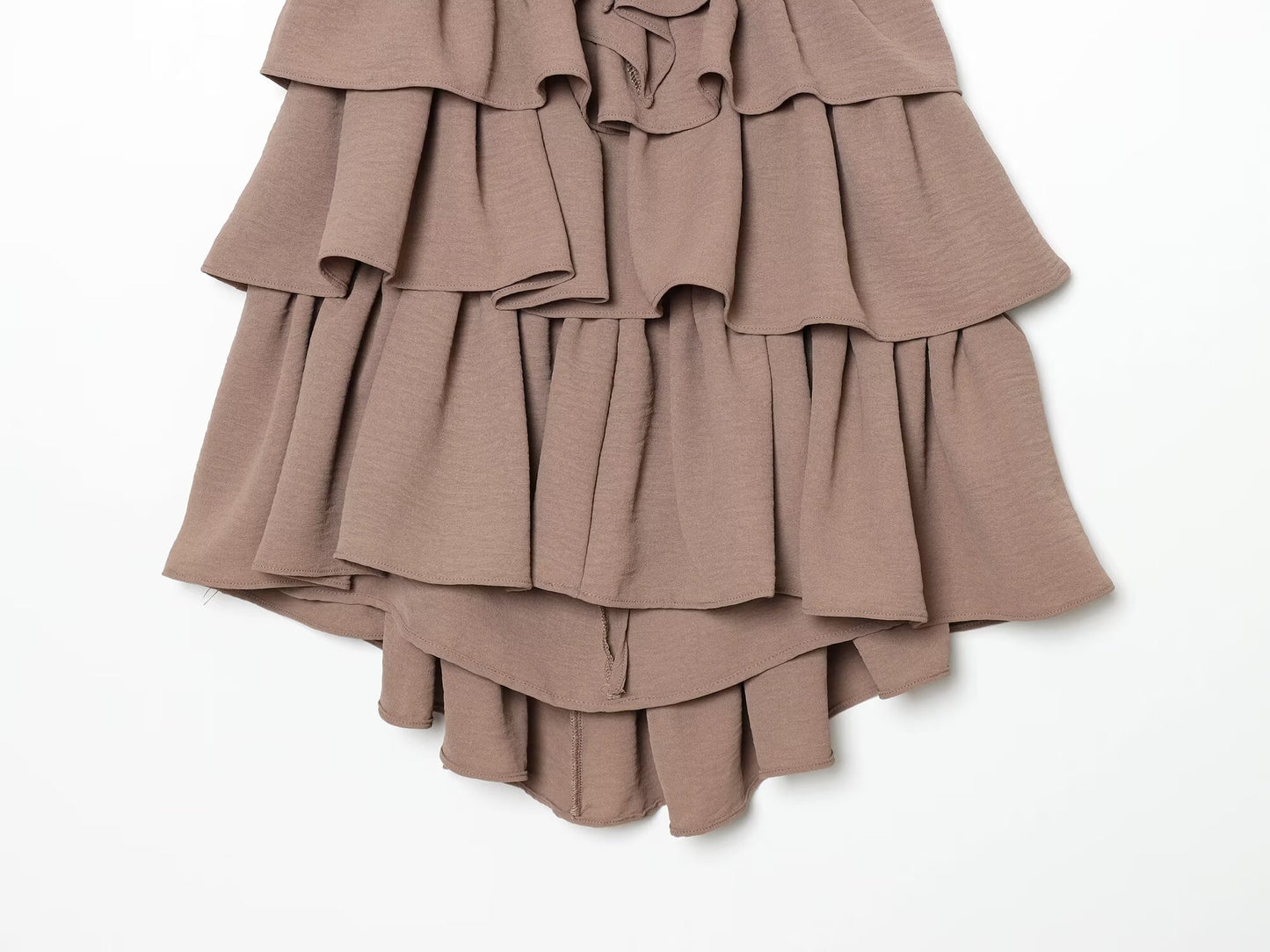 Women's layered decorative chiffon halter neck dress