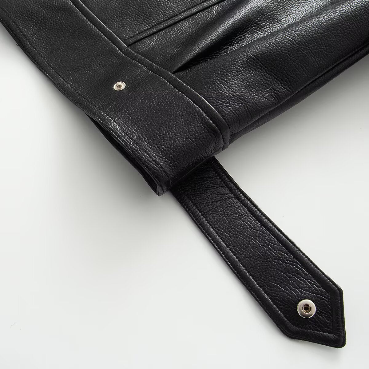 Women's black faux leather pilot jacket Coat