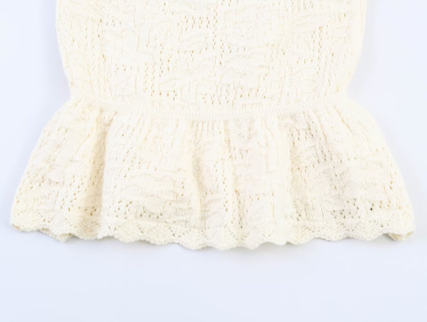 Women's bow decoration knitted top