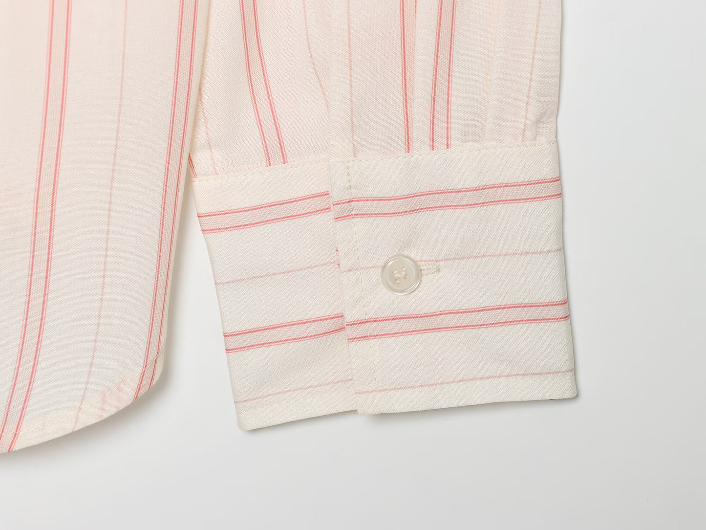 Women's lace up design loose striped shirt