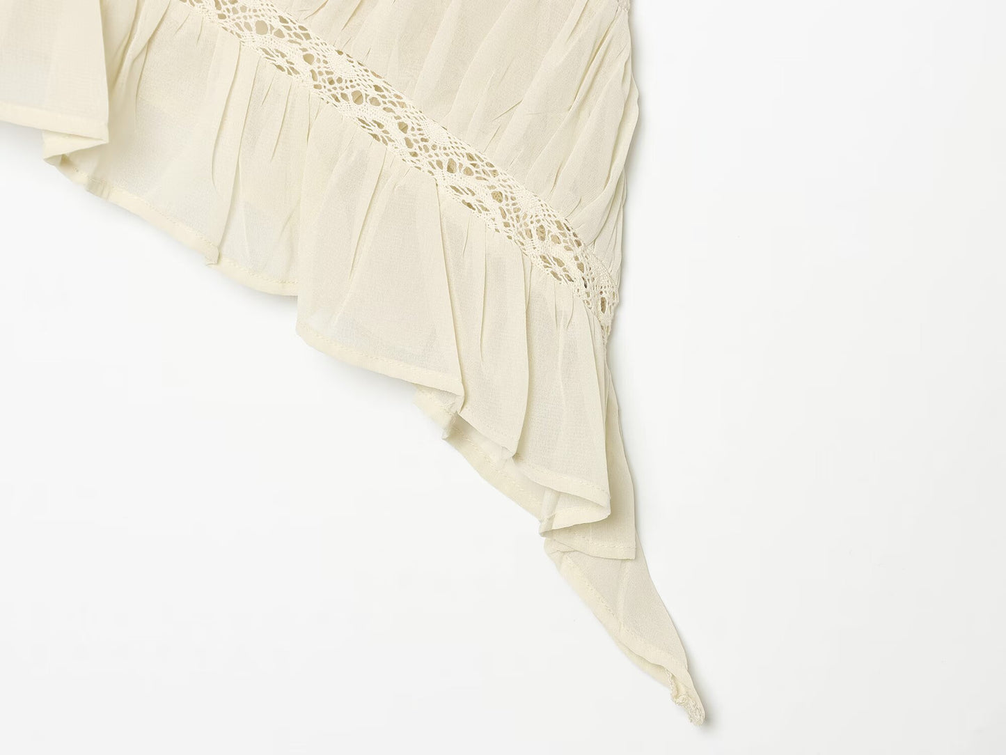Women's pleated asymmetrical suspender top