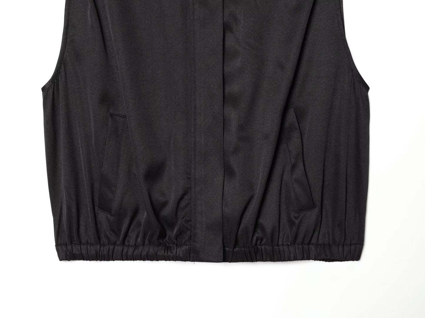 Women's balloon shaped casual lapel vest