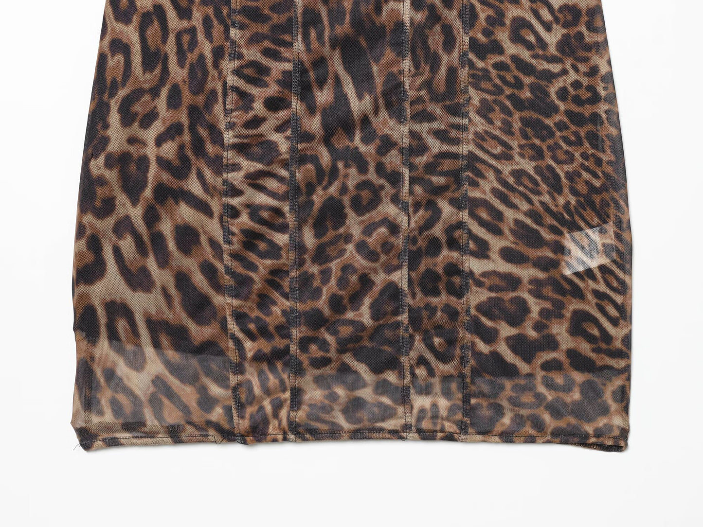 Women's animal print tight corset style tulle dress