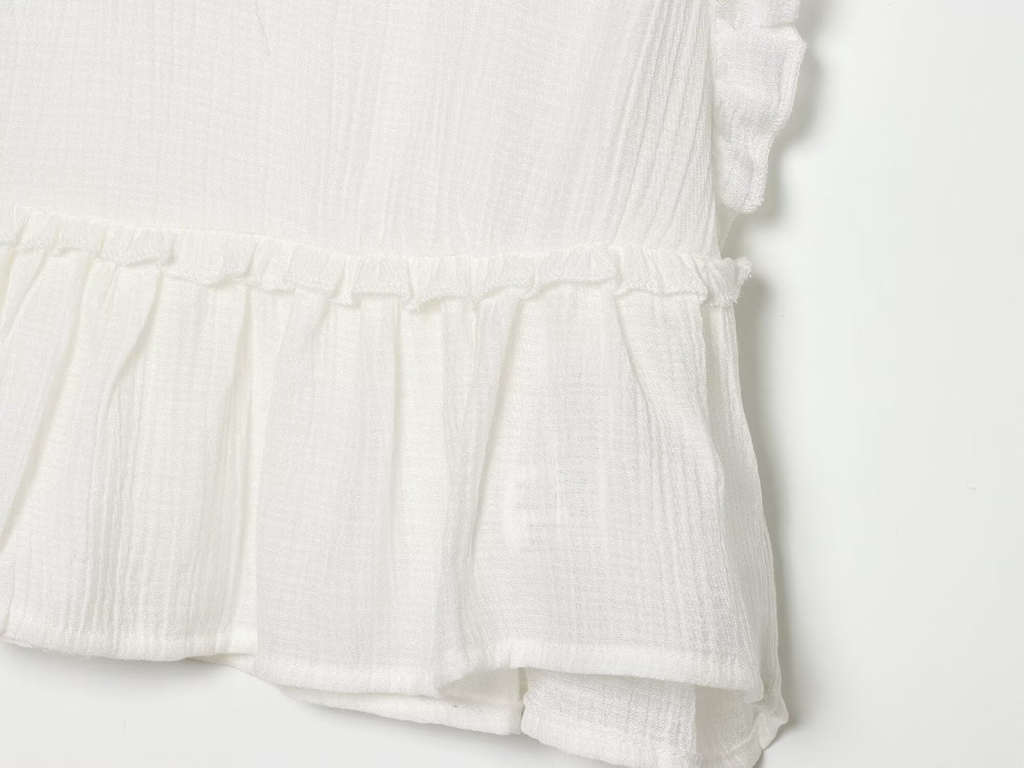 Women's layered decorative embroidered top