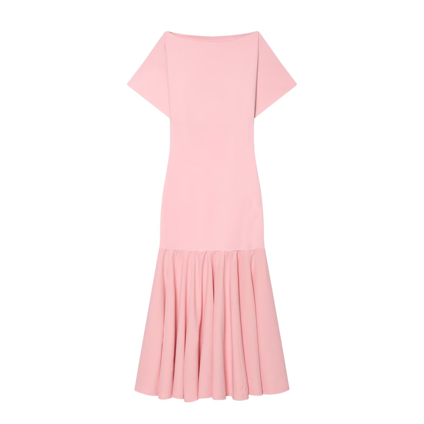 Women's slim short sleeved patchwork dress