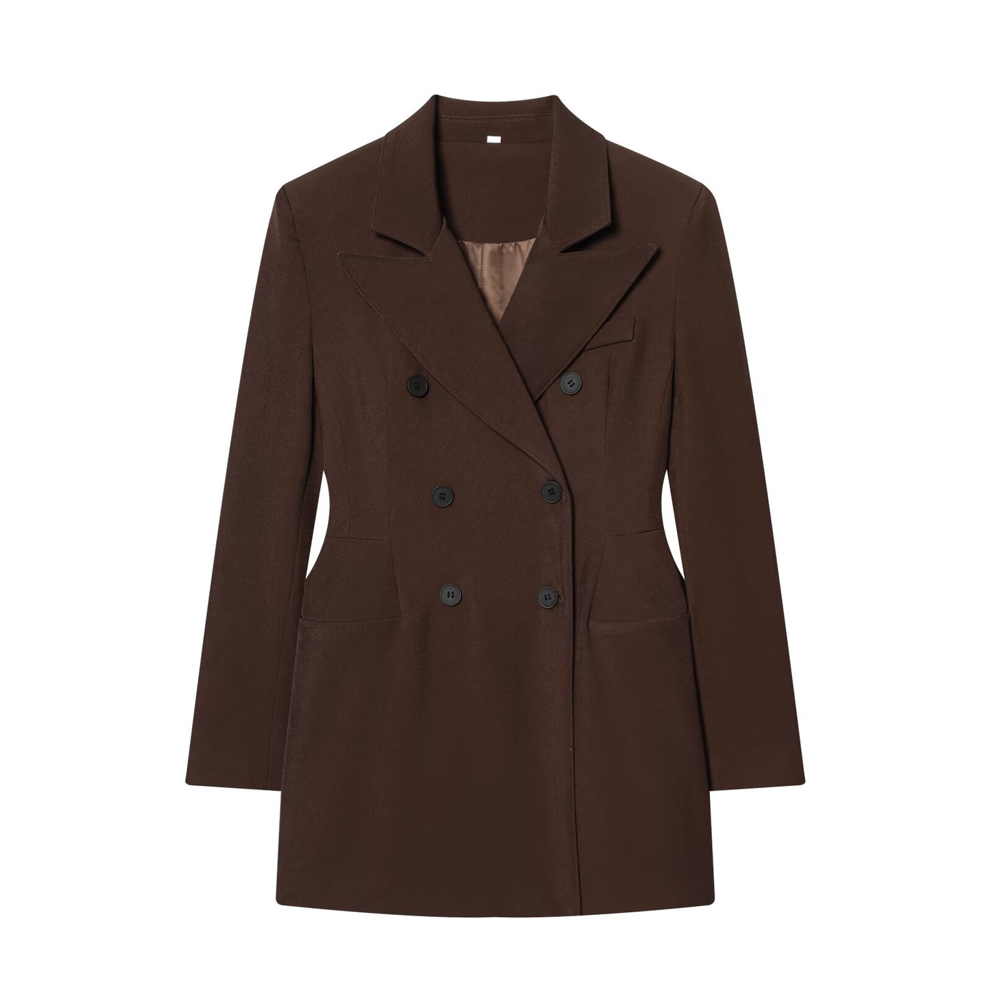 Women's new fashion black double breasted dress style suit jacket