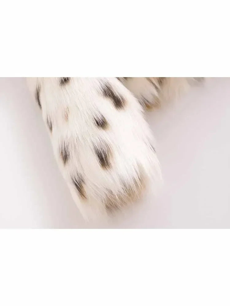 Women's new fashion artificial fur effect short warm print striped fleece coat retro long sleeved pocket women's coat chic top