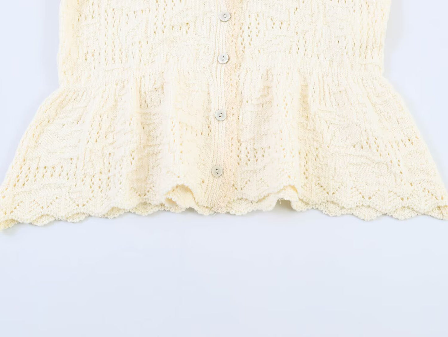 Women's seven quarter sleeve patchwork knit Coat