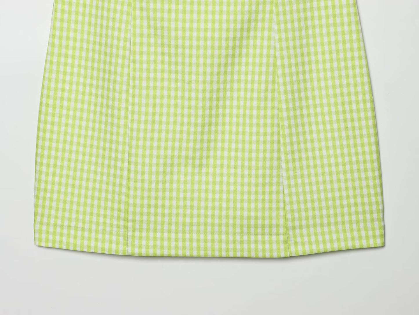 Women's slim plaid halter neck dress