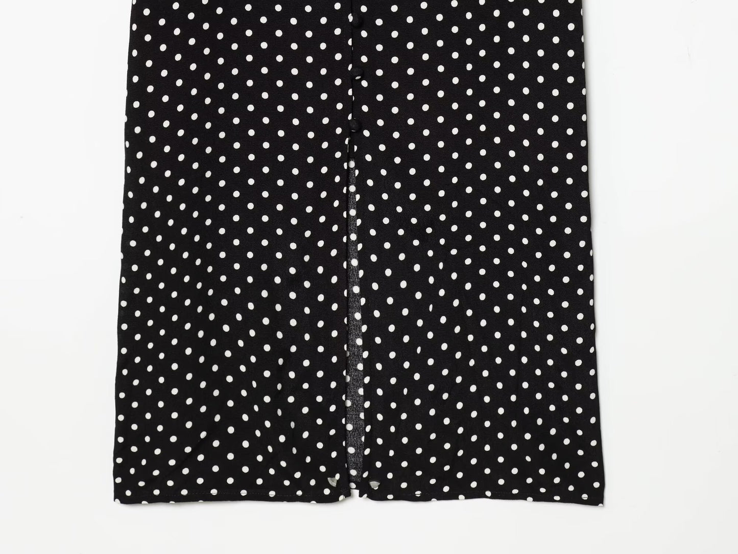Women's long sleeved polka dot MIDI dress