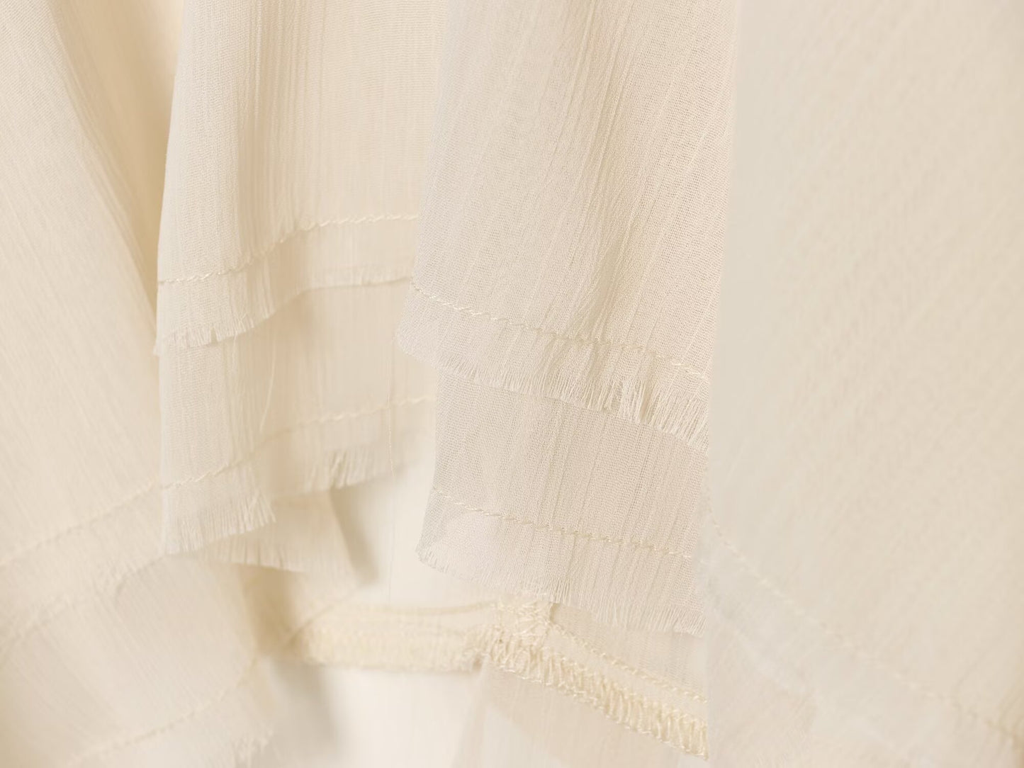 Women's layered decorative semi transparent top