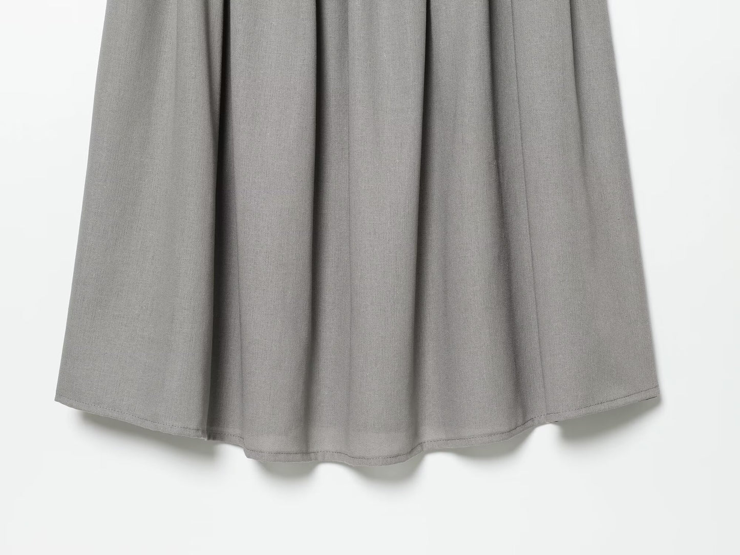 Women's O Neck linen blended MIDI dress