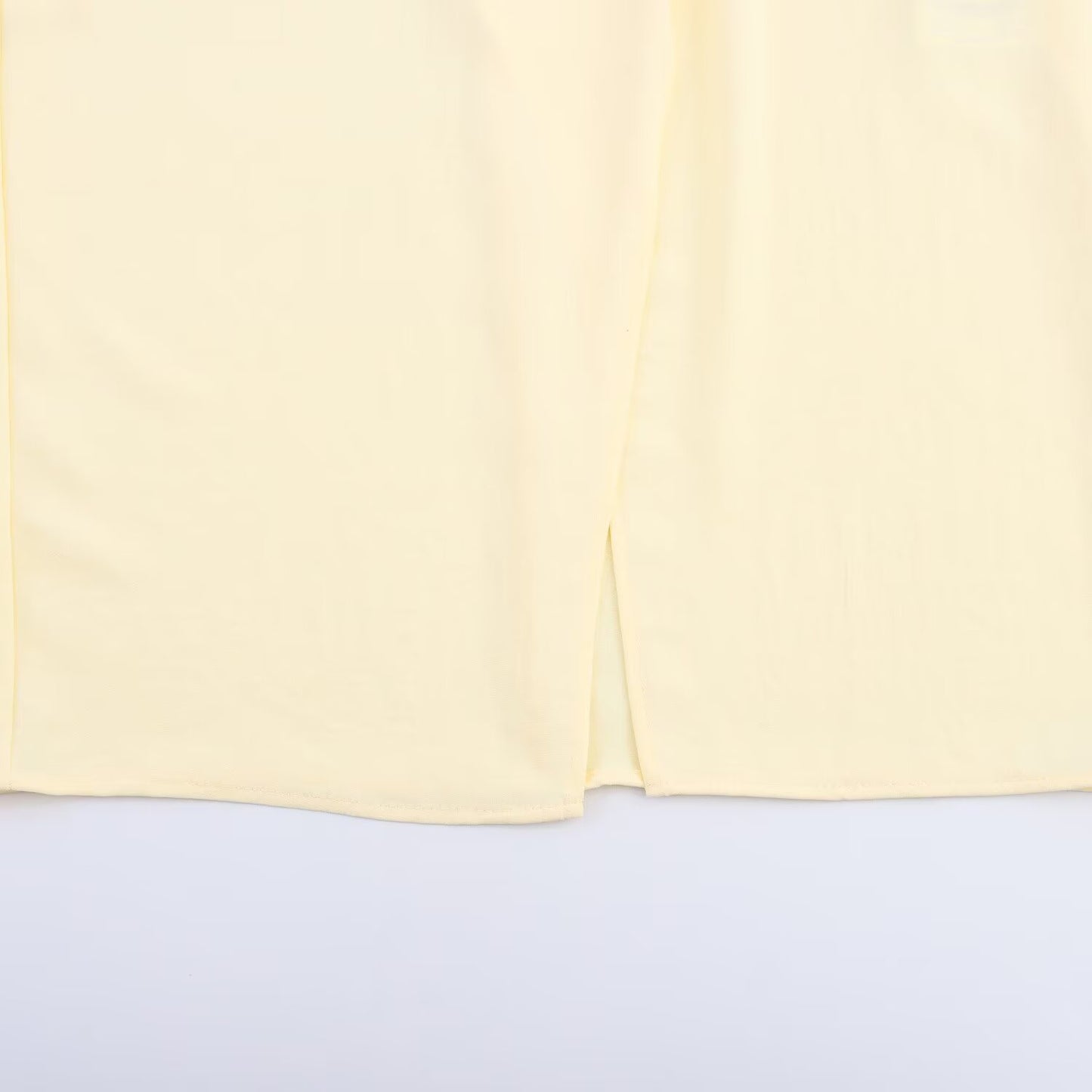 Women's New Fashion Knot Decoration Opening Design Midi Dress