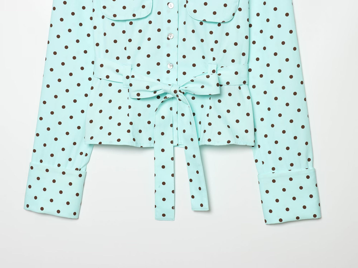 suit Women's 2 pieces polka dot shirt style Coat+Pants