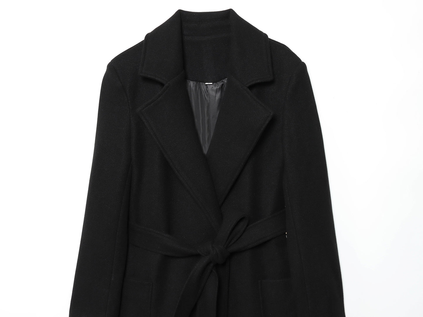 Women's With Belt Long Style Wool Blended Coat