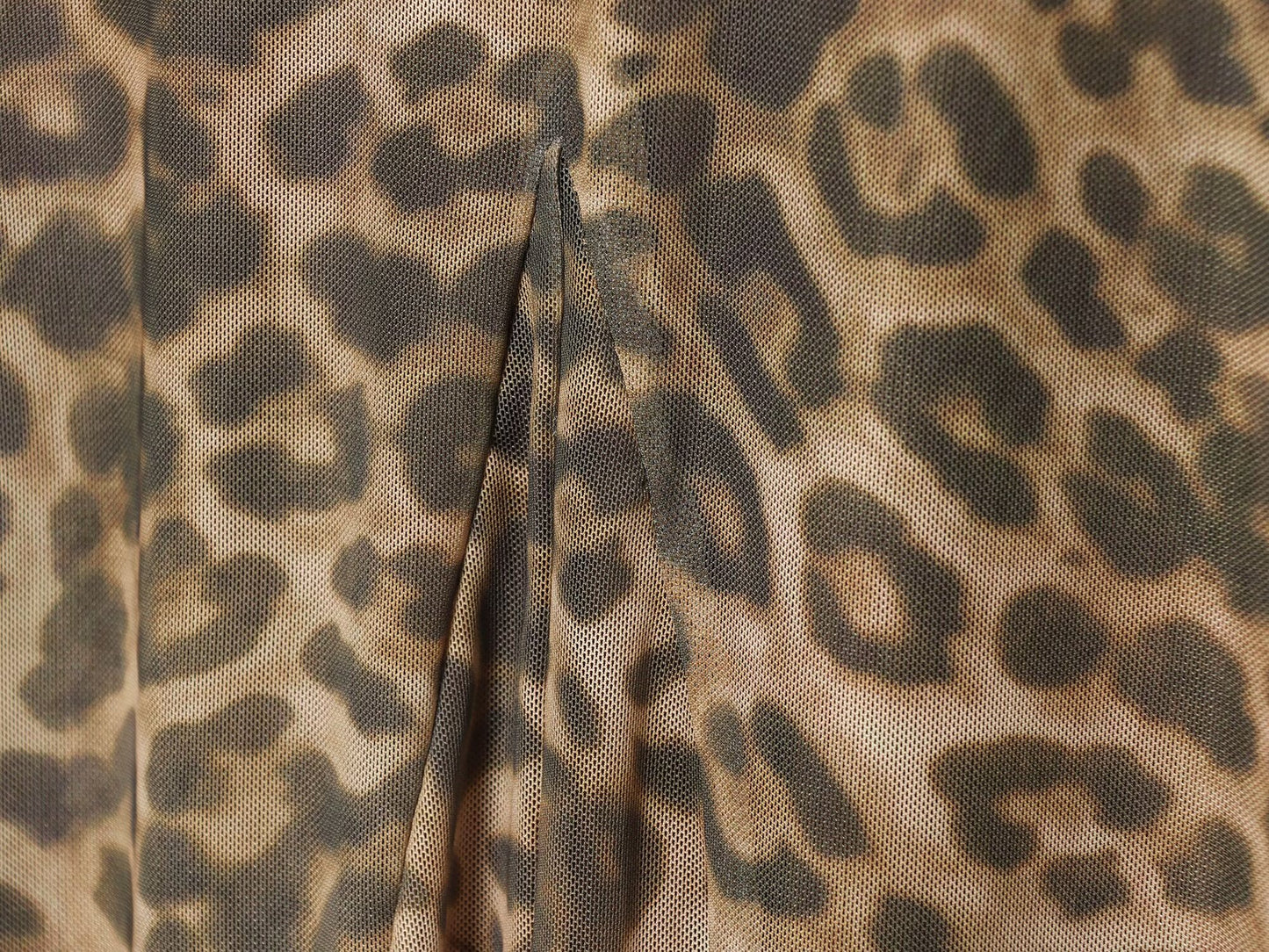 Women's animal print tulle suspender dress
