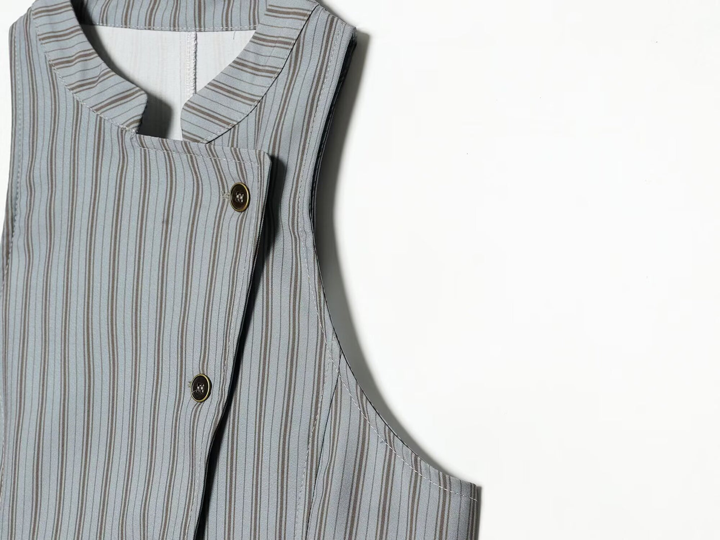 suit Women's 2 pieces sleeveless striped vest+Pants