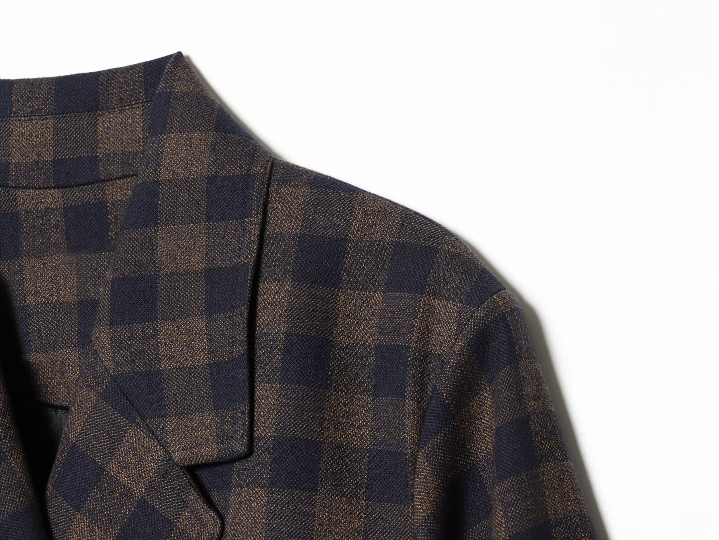 Women's casual double breasted plaid Coat