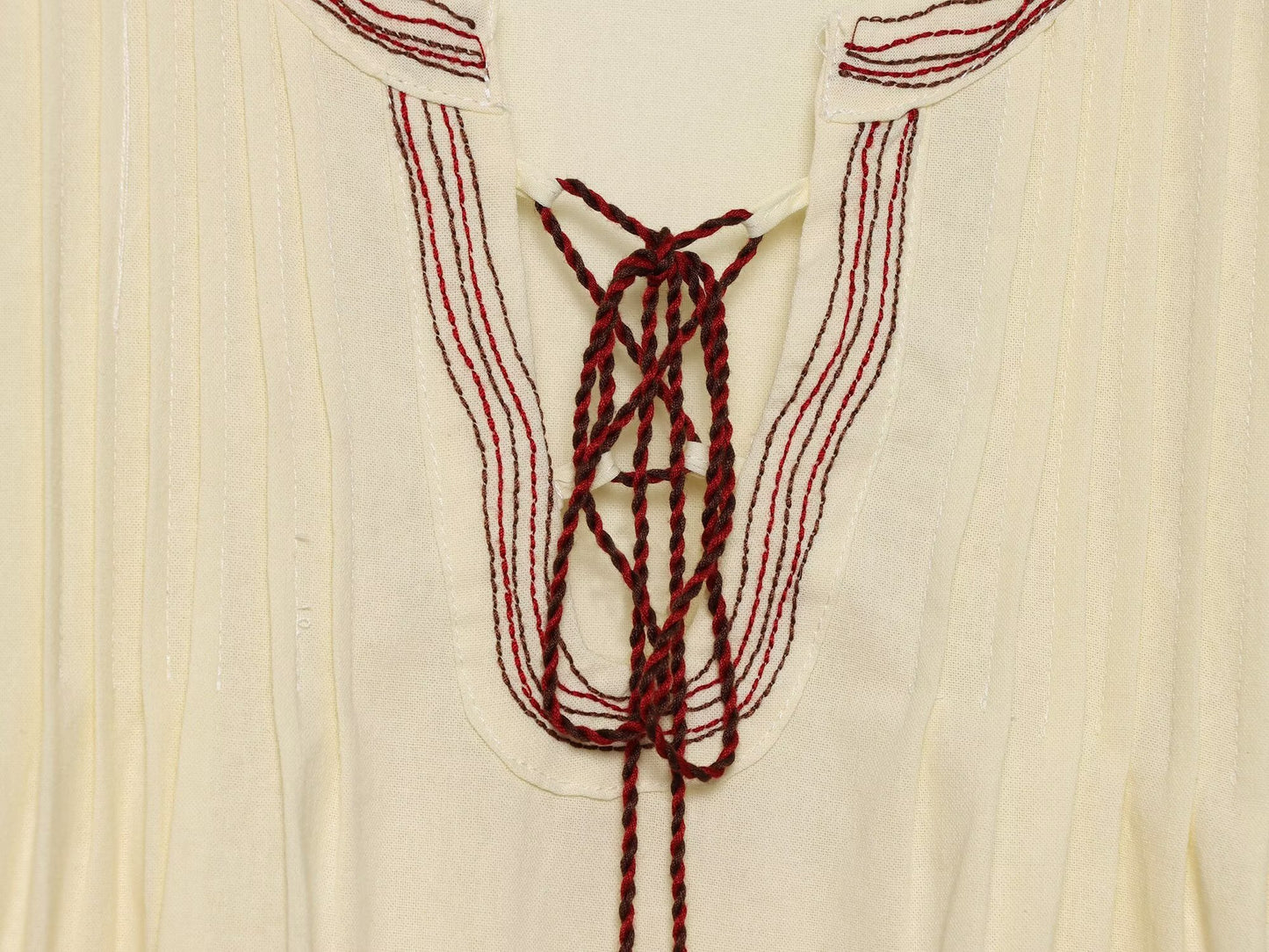 Women's tassel decorated embroidered shirt
