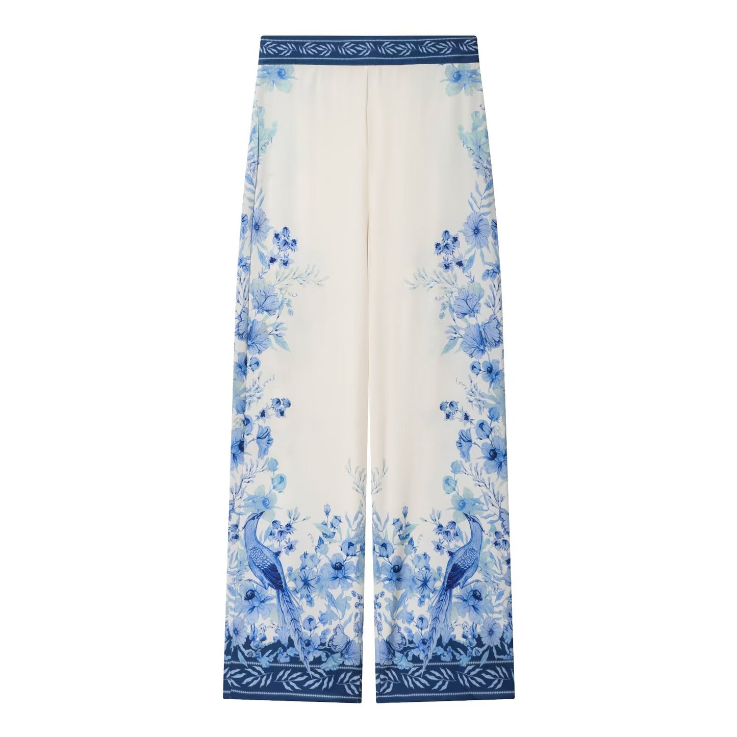 suit Women's 2 pieces loose printed Lapel shirt+Pants