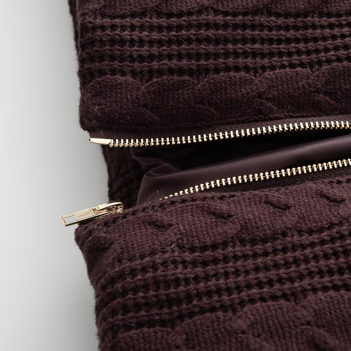 Women's winter thick eight strand knitted hooded jacket Coat