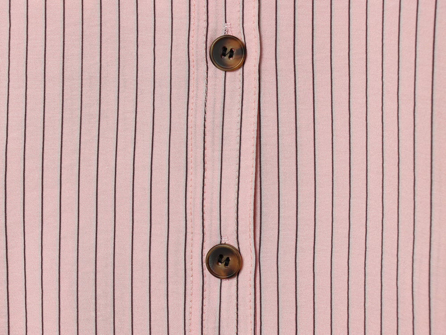 Women's loose striped high neck shirt