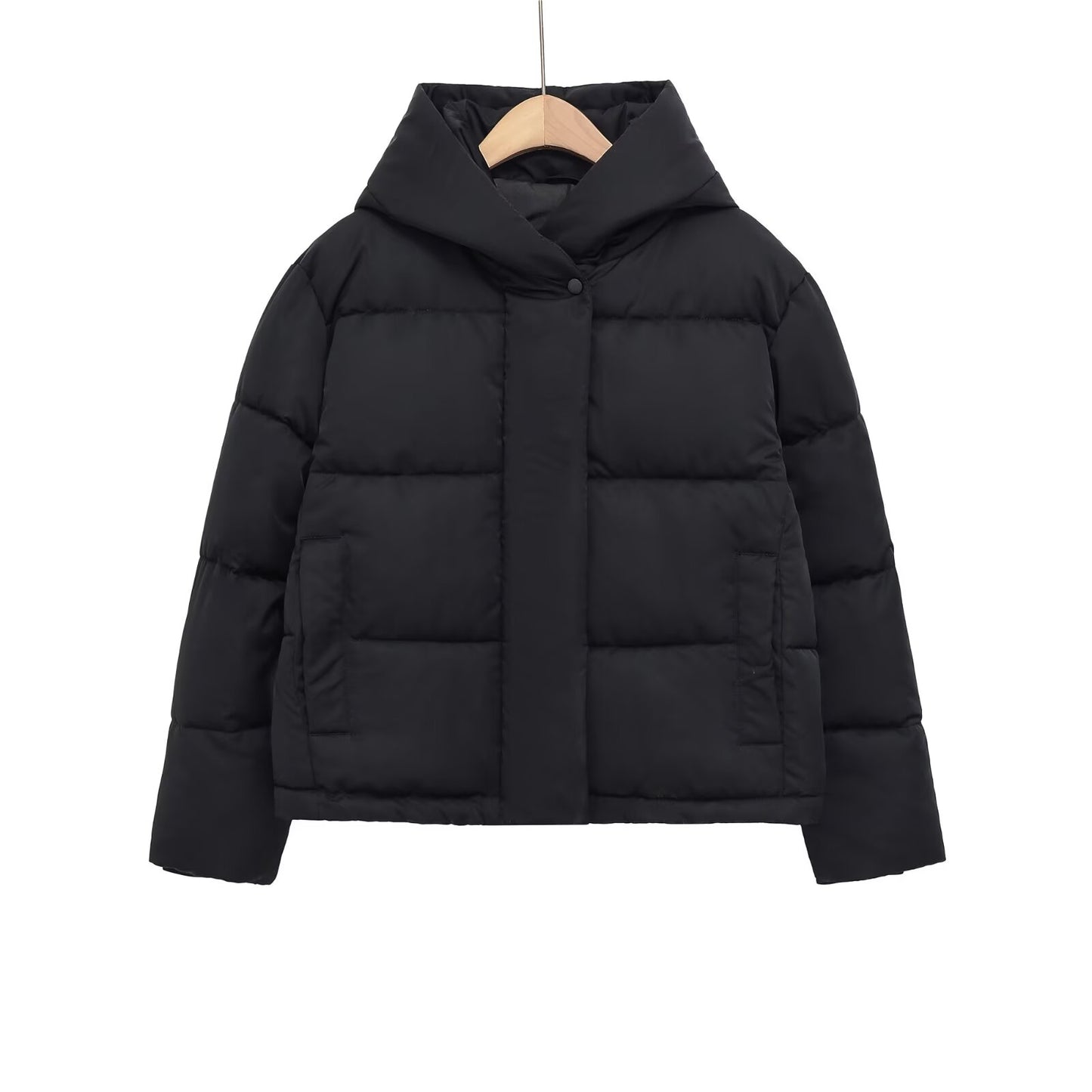 Women's thick windproof hooded cotton jacket Coat