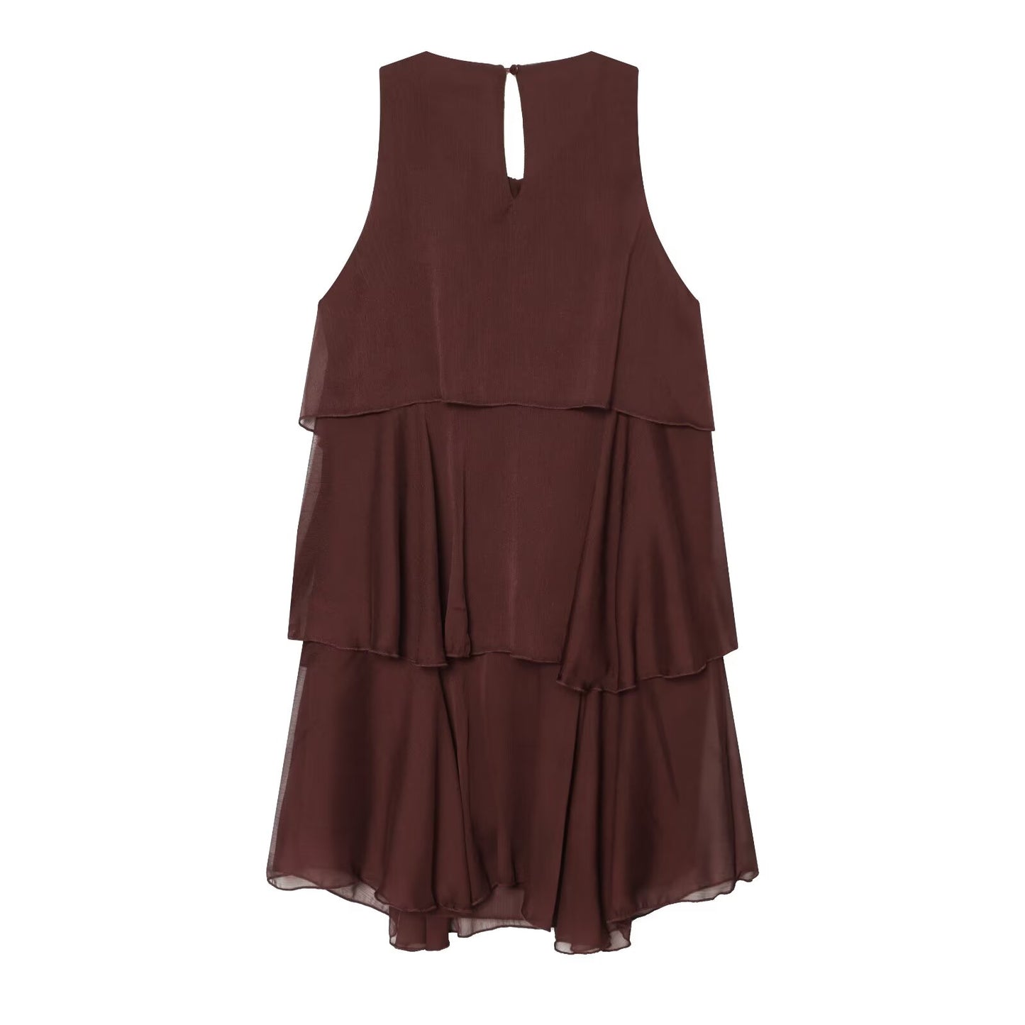 Women's sleeveless draped cake dress