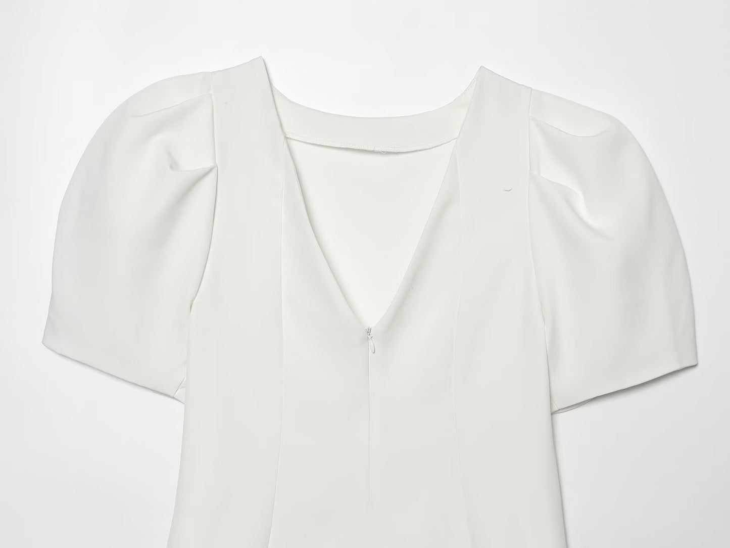 Women's bubble sleeve backless top