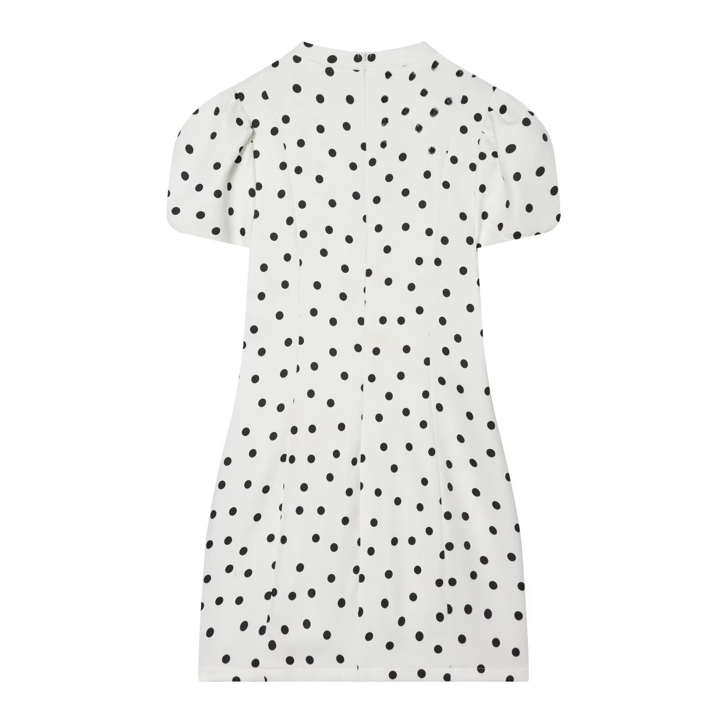 Women's bubble sleeve polka dot mini dress