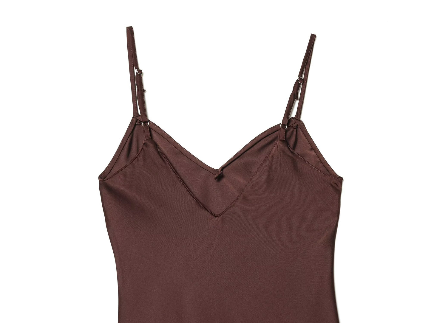 Women's lace satin textured suspender dress