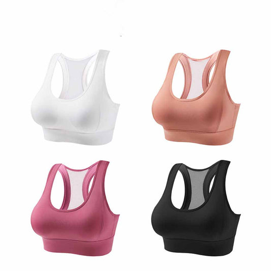 LU Sports Bra Women's Shock-proof and Sag-proof Sports Bra with High Strength, Big Breasts and Small Running Fitness Yoga Vest