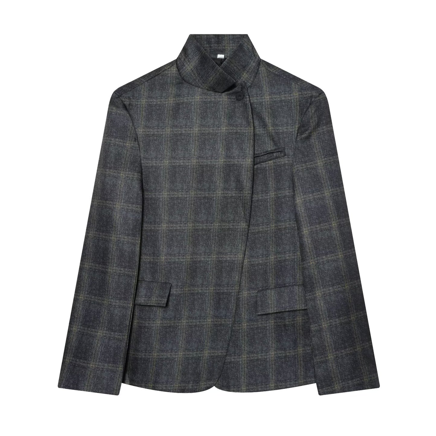 Women's new casual stand collar Button-up Blazer Coat