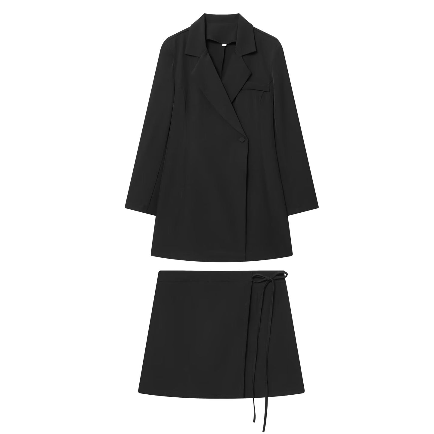 suit Women's 2 pieces waist cinched Blazer style dress+skirt