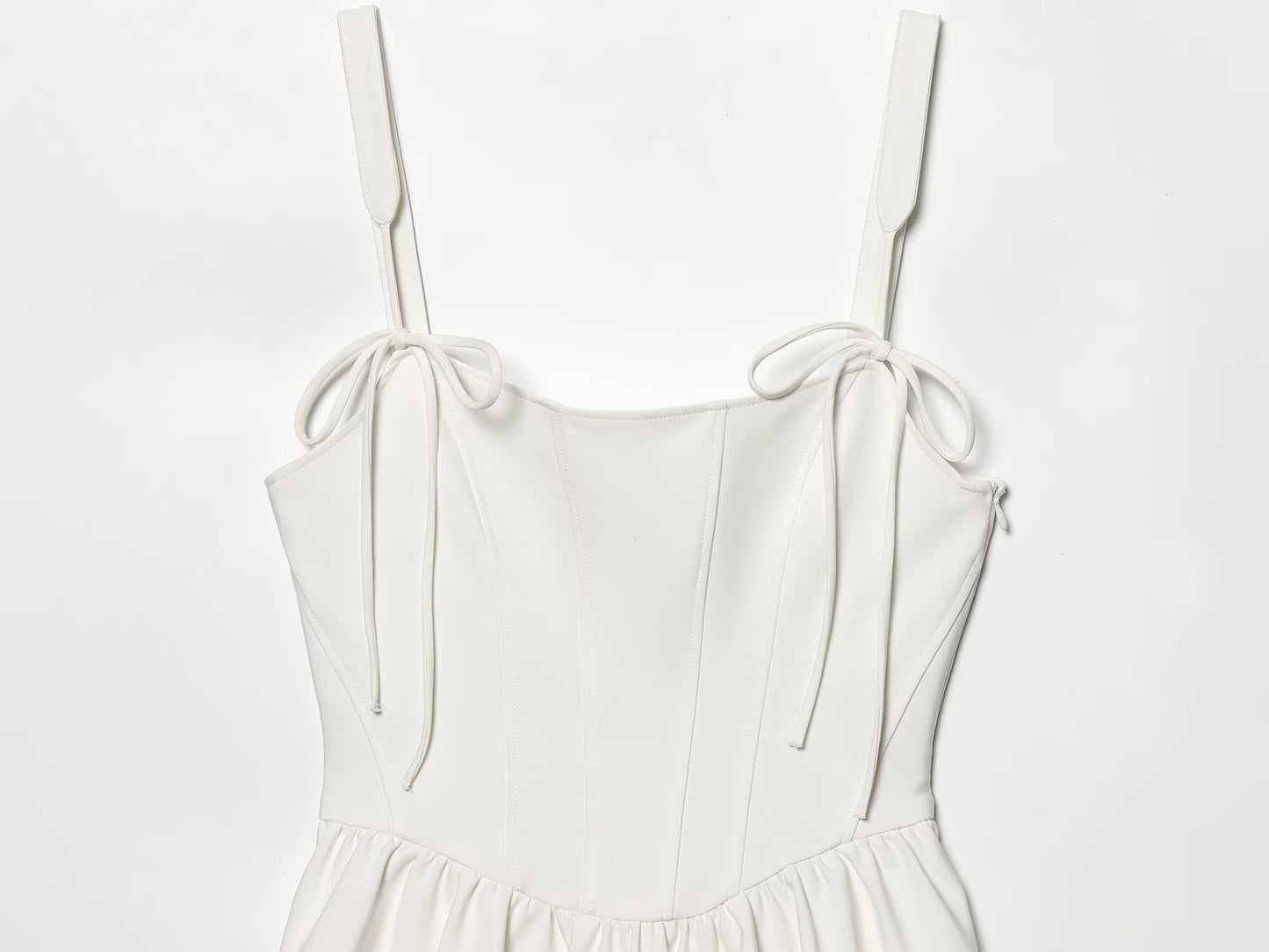 Women's tight corset style fluffy dress