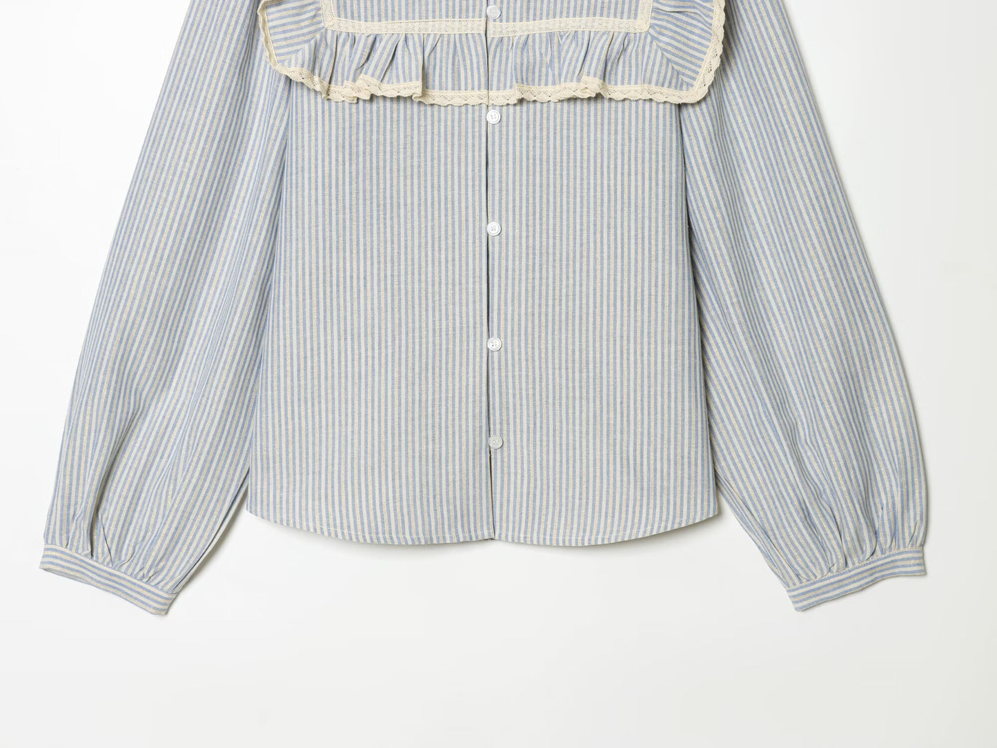 Women's metallic layered decorative striped shirt