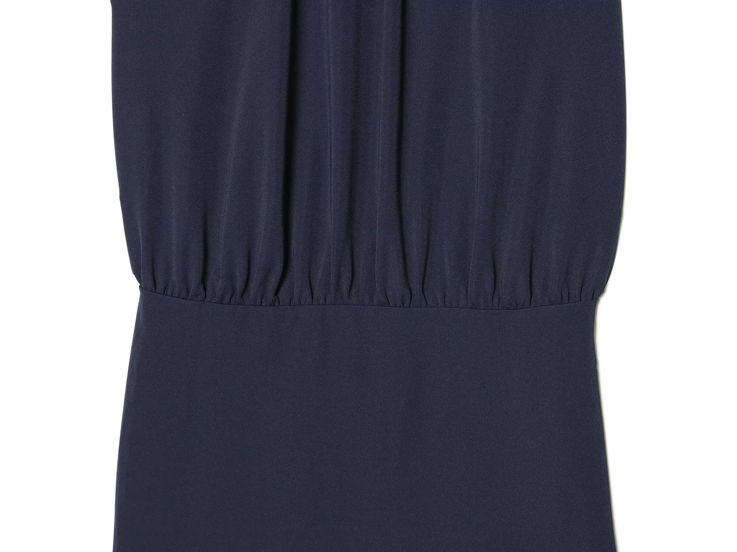 Women's backless draped halter neck dress