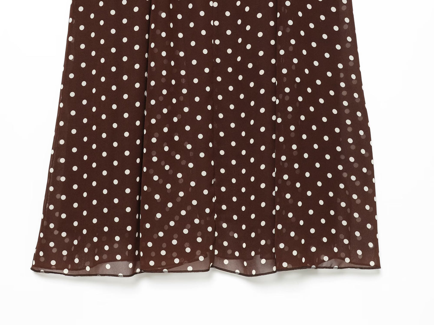 Women's polka dot chiffon suspender MIDI dress