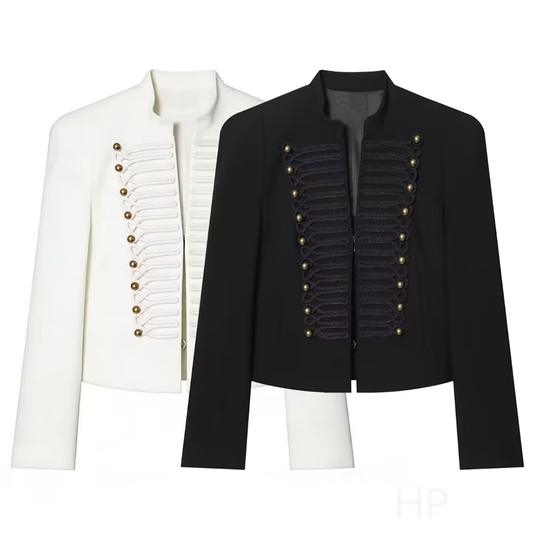 Women's with shoulder pads slim Blazer Coat