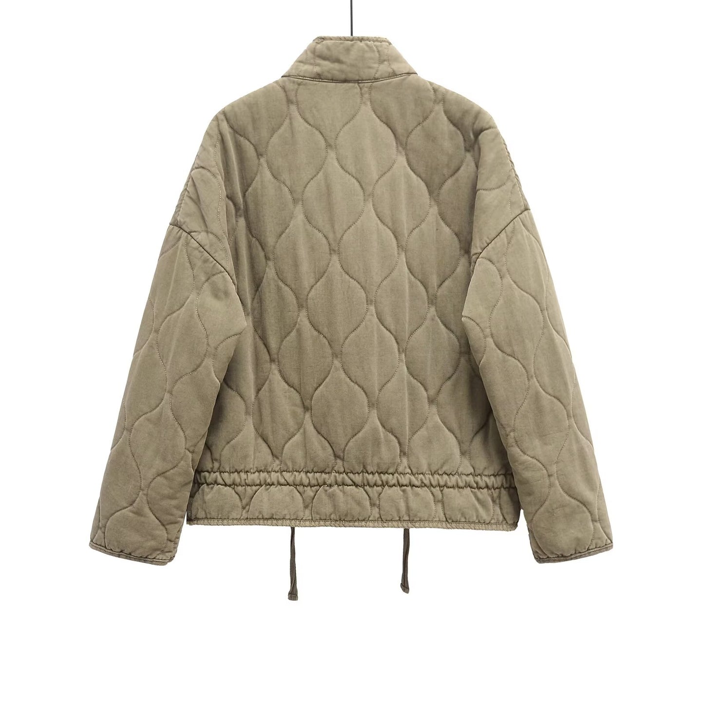 Women's winter loose warm standing collar cotton Coat