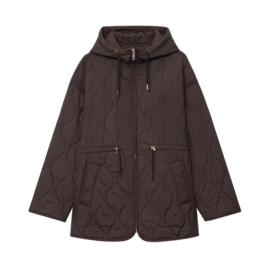 Women's new fashion loose warm hooded quilted cotton Coat