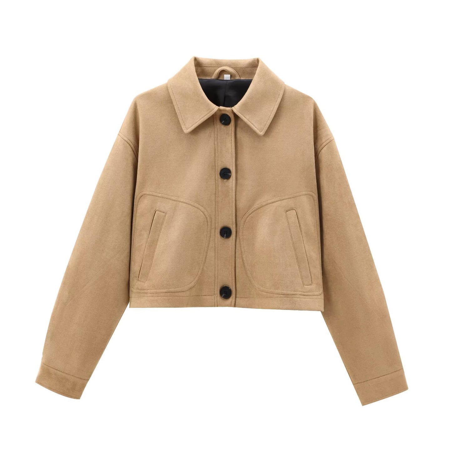 Women's new fashion short single breasted leather jacket Coat