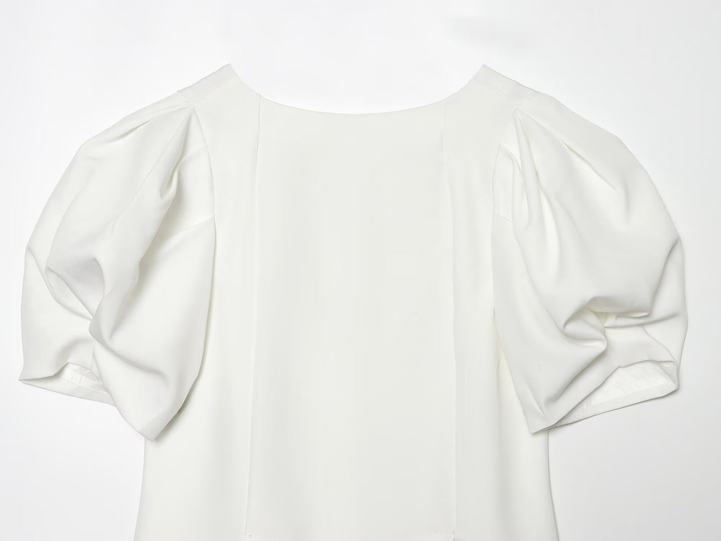 Women's bubble sleeve backless top