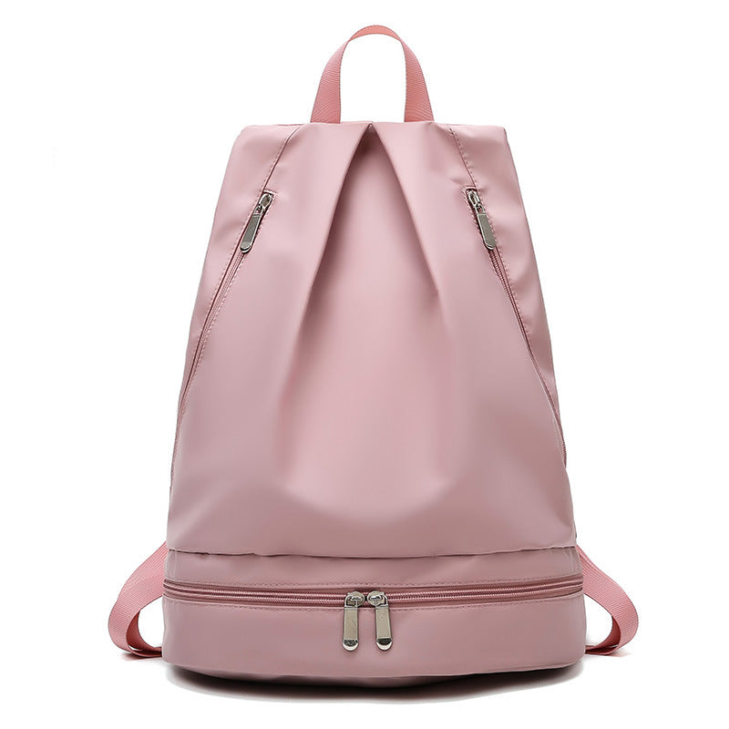 Men and Women with Wet and Dry Shoes Fitness Shoulder Bag Sports Bag Oxford Cloth Travel Backpack
