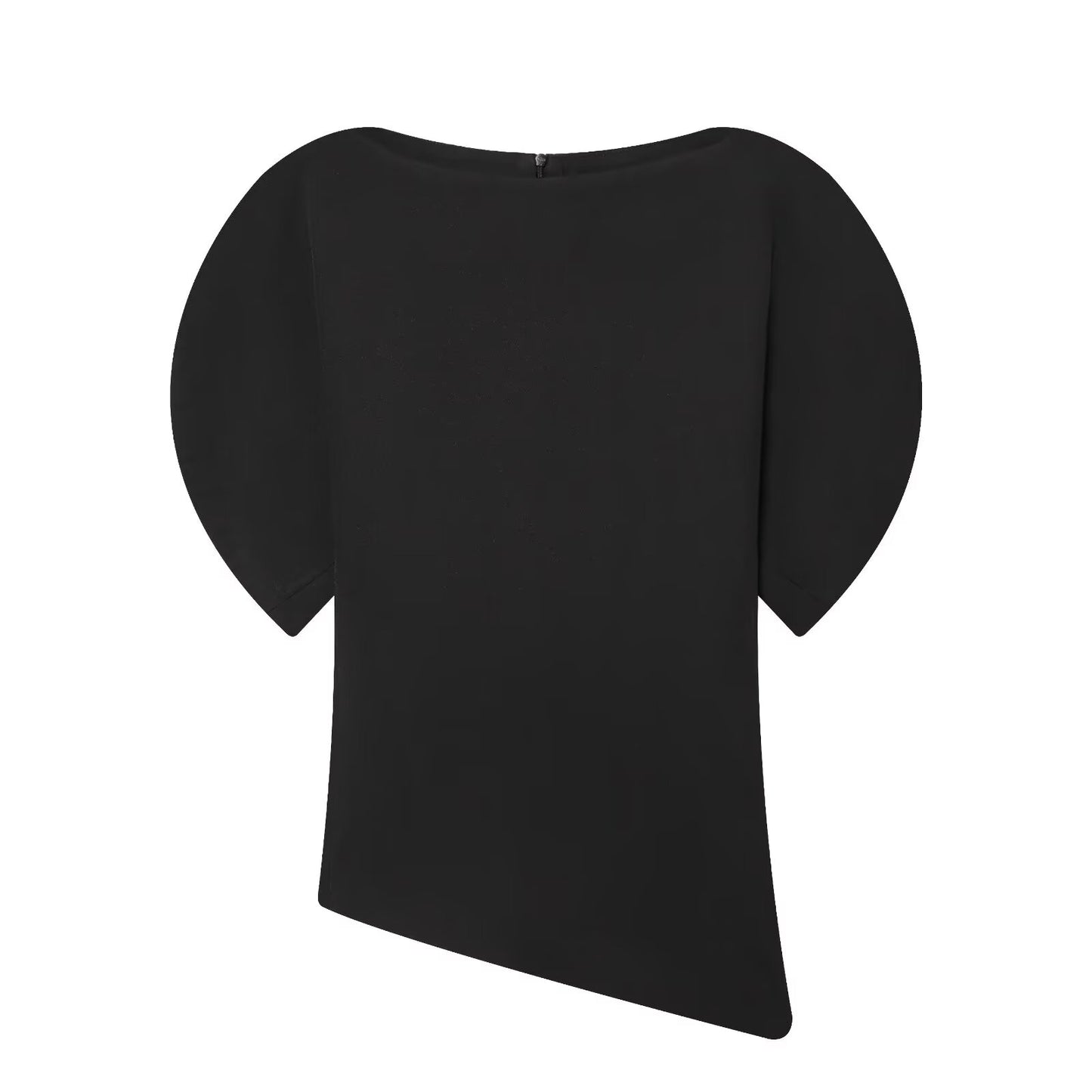 Women's Bubble Sleeve Asymmetric Top