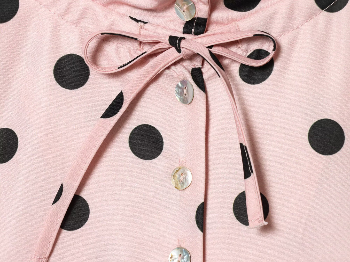Women's bow decoration polka dot Coat