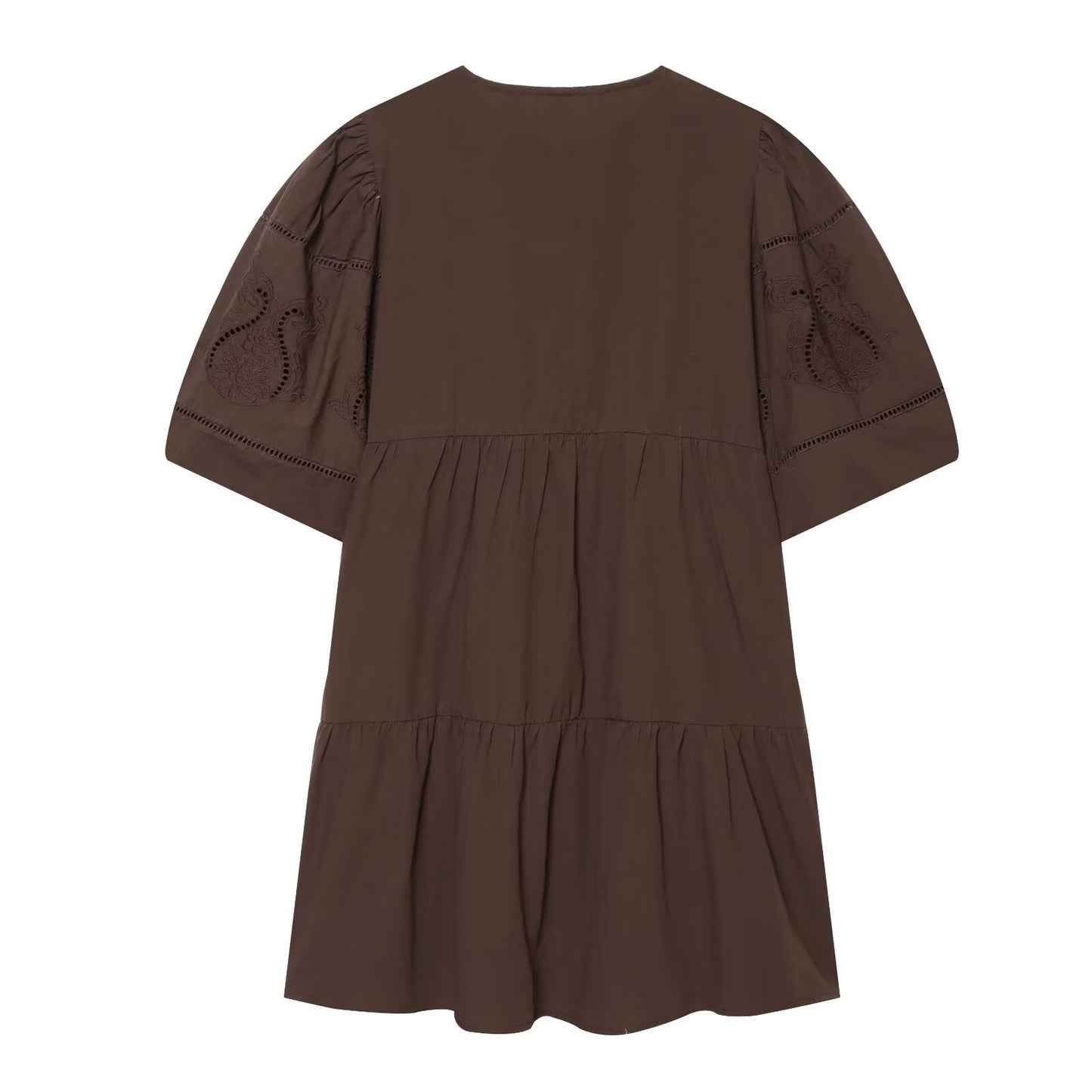 Women's Embroidered Poplin Mini Dress
