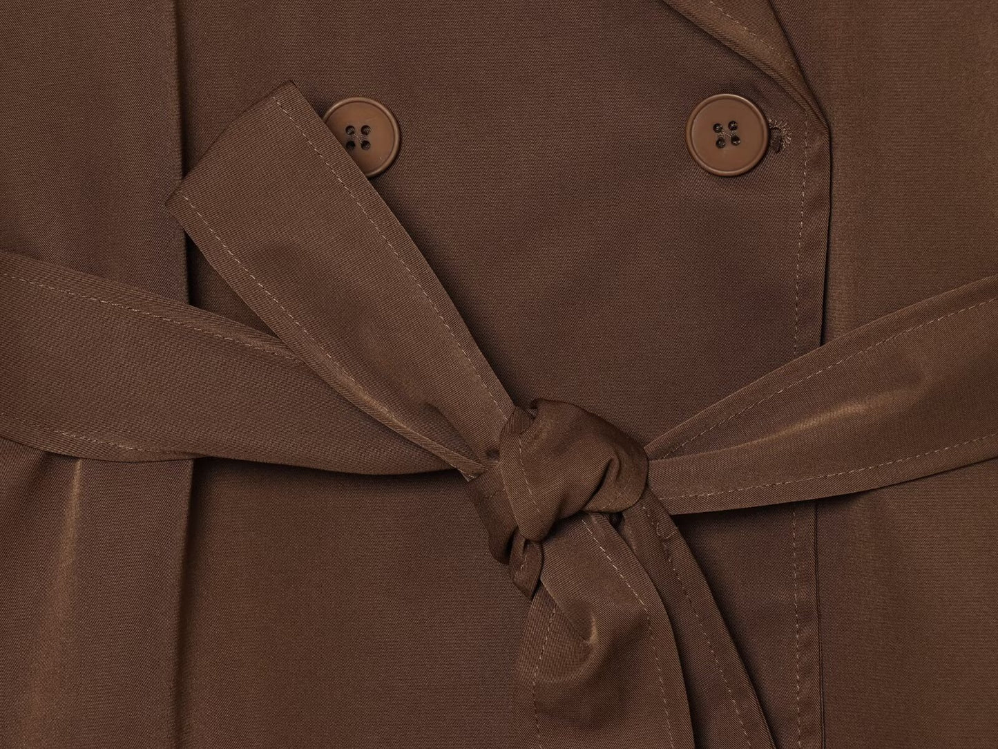 Women's with Belt short double breasted windbreaker Coat
